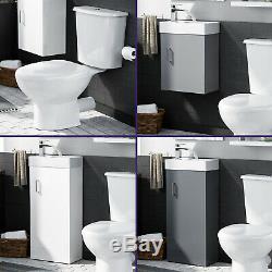 Cloakroom 400 Basin Vanity Unit and Toilet Combination Bathroom Sink Cabinet