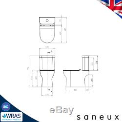 Cloakroom AIR RIMLESS Close Coupled Toilet & Wall Hung Vanity Unit Basin Sink