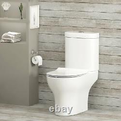 Cloakroom Suite 400mm Grey Gloss 1 Door Wall Hung Vanity Unit & Breeze Toilet