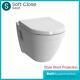 Compact Short Projection Square Wall Hung Toilet Wc Pan & Soft Close Seat 480cm