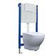 Concealed Cistern Toilet Carrier Wall Hung Dual Flush 6l Metal White Bathroom