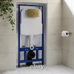 Concealed Cistern with 1170mm Wall Hung Toilet Frame and Br BUN/BeBa 25874/77214