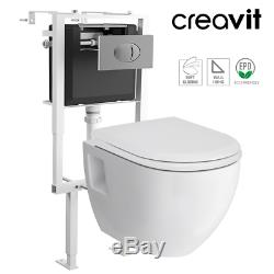 Concealed Short Projection Soft Close Wall Hung Toilet Cistern Frame Flush Plate