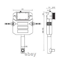 Concealed Toilet Cistern Dual Flush WC Hidden Unit Wall Hung WRAS