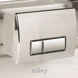 Concealed Universal Wall Hung Toilet Cistern Frame in Chrome with Flush Button