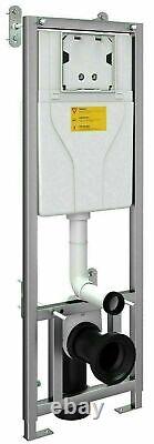 Concealed WC Wall Hung Toilet Cistern Frame With Chrome Dual Flush Plate