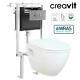 Concealed Wall Hung Toilet Wc Adjustable Frame & Cistern, Pan & Flush Plate