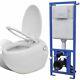 Concealed Wall Hung Toilet Wc Adjustable Frame & Cistern With Toilet Egg Design