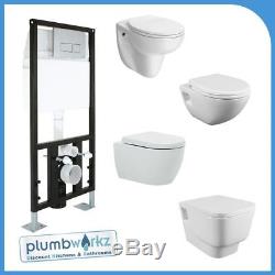 Concealed Wall Hung Toilet WC Adjustable Frame & Cistern with Toilet Option