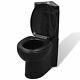 Corner Toilet Wc Ceramic Bathroom Soft-close Seat Water Space Saving Black/white