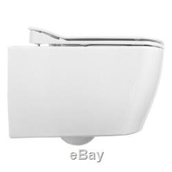 Creavit EG321 Wall Hung Mounted Toilet Pan Square Rimless WC Combined Bidet Seat