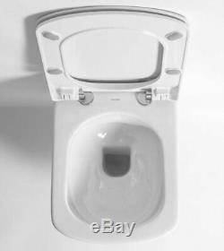 Creavit EG321 Wall Hung Mounted Toilet Pan square Rimless wc soft seat