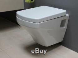 Creavit SR320 Wall Hung Mounted Combined Bidet Toilet Pan square wc soft seat