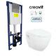 Creavit Short Projection Wall Hung Toilet Pan & Concealed Cistern Frame