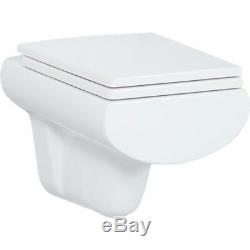 Creavit Slim Wall Hung Mounted Combined Bidet Toilet Pan wc soft seat SM320
