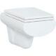 Creavit Slim Wall Hung Mounted Combined Bidet Toilet Pan Wc Soft Seat Sm320