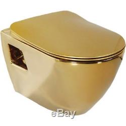 Creavit TP325 Terra Gold Plated Wall Hung Mounted Toilet Pan wc soft seat Turkey
