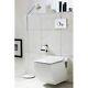 Creavit Trend Square Wall Hung Mounted Combined Bidet Toilet Pan Wc Soft Seat