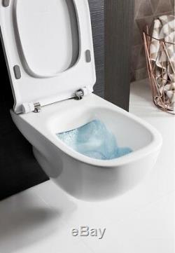 Crosswater Wild Rimless Wall Hung WC White Designer Toilet With Soft Close Seat