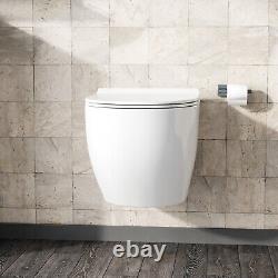 Declan Rimless Wall Hung Toilet Pan + Soft Close Toilet Seat