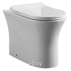Delphi Fluid Comfort Height Back to Wall Rimless Toilet 485mm Projection Soft