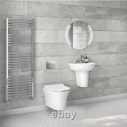 Delphi Fluid Wall Hung Rimless Toilet 480mm Projection Soft Close Seat