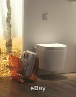 Designer Compact D Shape Wall Hung Toilet WC Soft Close Seat Space Saver 550