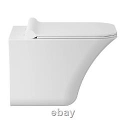 Designer Rimless Wall Hung Pan & Soft Close Seat Modern Stylish