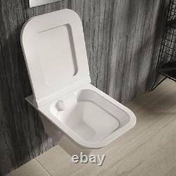 Designer Rimless Wall Hung Pan & Soft Close Seat Modern Stylish