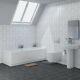 Designer Wall Hung Bathroom Suite With 1700mm Bath + Wc Toilet + Basin Sink