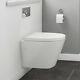 Designer Wall Hung Toilet Wc Unit Curved Marbella Contemporary Gloss White New