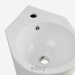 Donsel Bathroom WC Closed Couple Comfort Height Toilet Wall Hung Small Basin