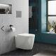 Dual Flush Concealed Wc Cistern With Wall Hung Frame + Arezzo Toilet