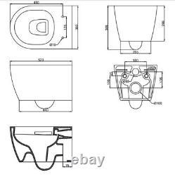 Dual Flush Concealed WC Cistern with Wall Hung Frame + Arezzo Toilet