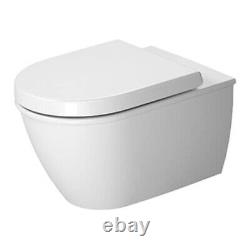 Duravit Darling 370x540 Wall-Mounted WC Pan w Chrome Flush & Soft-Seat, White