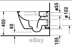 Duravit Darling New 370 x 540mm Wall Mounted Rimless Toilet 2557090000