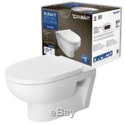 Duravit Durastyle Basic Rimless Wall Hung Toilet Pan With Soft Close Seat 2in1