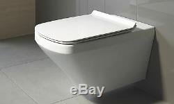 Duravit Durastyle Square Bathroom Wall Hung Mounted Toilet WC Box Set 45520900A