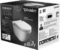 Duravit Philippe Starck 3 Wall Hung Mounted Rimless Toilet WC Box Set 45270900A1