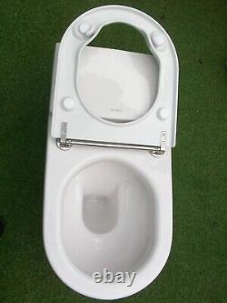 Duravit Starck 3 Barrier Free Wall Hung White Toilet Pan With Seat 2203090000