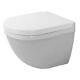 Duravit Starck 3 Compact Wall Hung Toilet + Soft-close Seat, Flush Plate, White