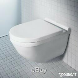 Duravit Starck 3 Rimless Wall Hung Toilet Pan & Soft Close Seat