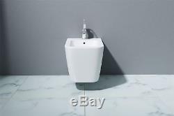 Durovin Bathroom White Gloss Ceramic Wall Hung Toilet And Bidet Range