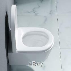Durovin Bathrooms Ceramic Wall Hung White WC Pan Toilet 495x390x370mm