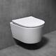 Durovin Bathrooms Ceramic Wall Hung White Wc Pan Toilet With Soft Close Seat