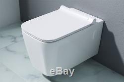 Durovin Bathrooms Toilet WC Pan Ceramic Wall Hung White 565x355x300mm A107