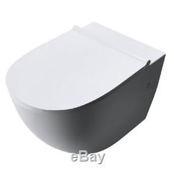 Durovin New Wall Hung Toilet White Ceramic Soft Close Seat 40x35.5cm