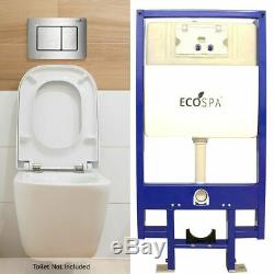 ECOSPA Adjustable Wall Hung Toilet Pan Frame & Concealed Cistern and Dual Flush