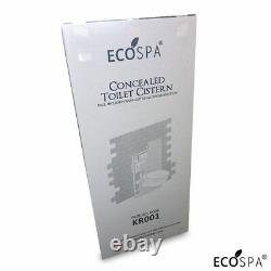 ECOSPA WC Concealed Wall Hung Toilet Cistern Frame + Dual Chrome Eco Flush Plate