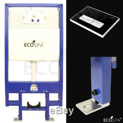 ECOSPA WC Concealed Wall Hung Toilet Cistern Frame + Dual Deluxe Eco Flush Plate